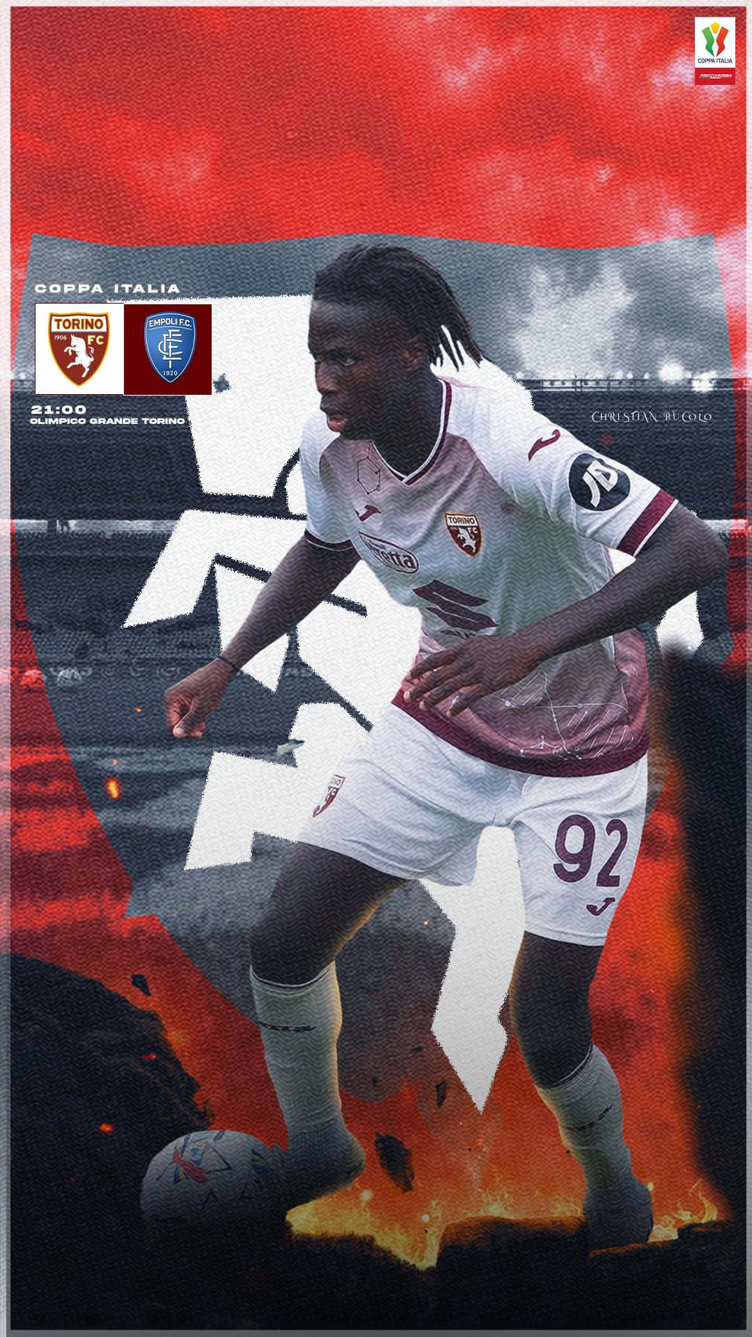 Torino vs Empoli. Coppa italia 